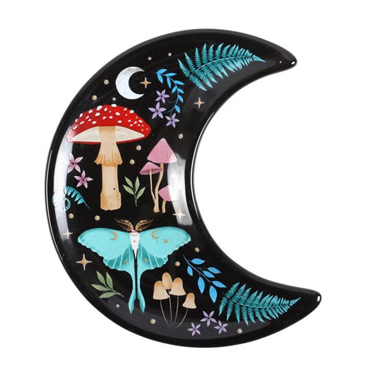 Crescent Moon Dark Forest Print Trinket Dish - ScentiMelti Home Fragrance, Beauty & Gifts UK