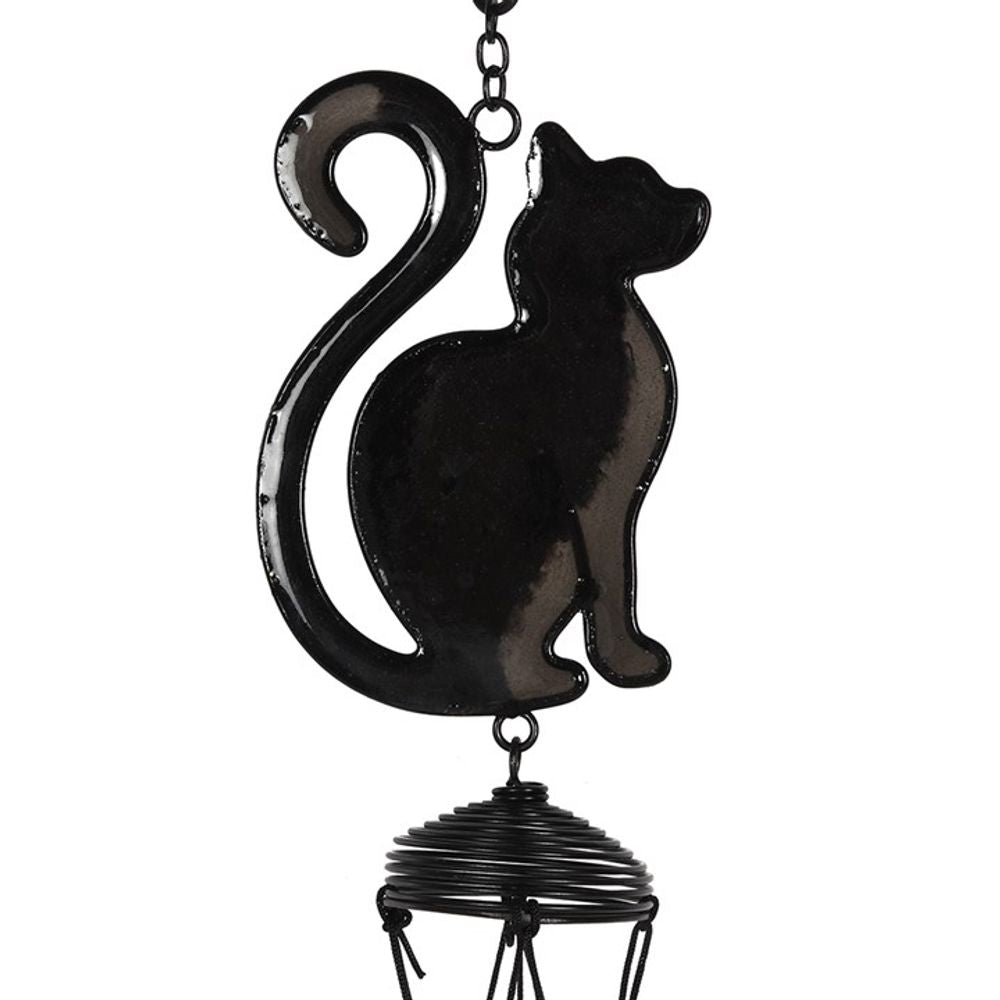 Black Cat Profile Windchime - ScentiMelti  Black Cat Profile Windchime