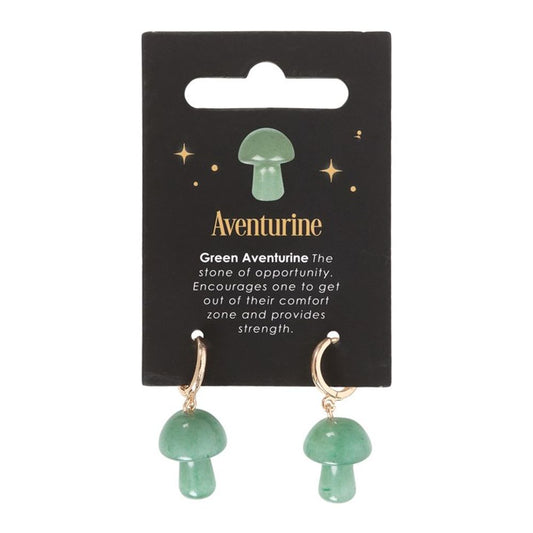 Aventurine Crystal Mushroom Earrings - ScentiMelti  Aventurine Crystal Mushroom Earrings