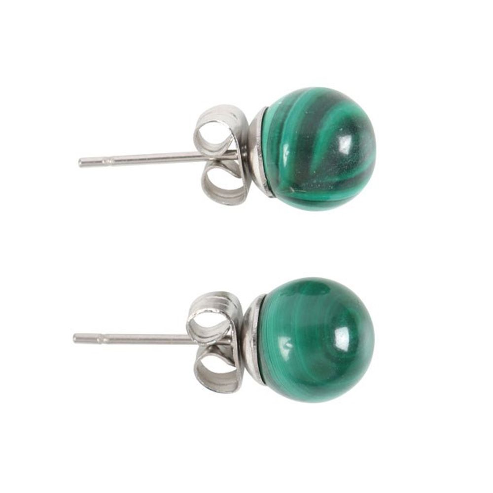 Malachite Semi Precious Crystal Earrings - ScentiMelti  Malachite Semi Precious Crystal Earrings