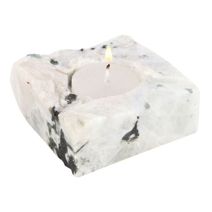 Rainbow Moonstone Candle Holder - ScentiMelti  Rainbow Moonstone Candle Holder