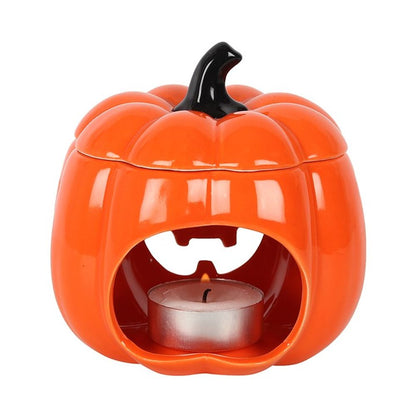 Orange Jack-O-Lantern Oil Burner - ScentiMelti  Orange Jack-O-Lantern Oil Burner