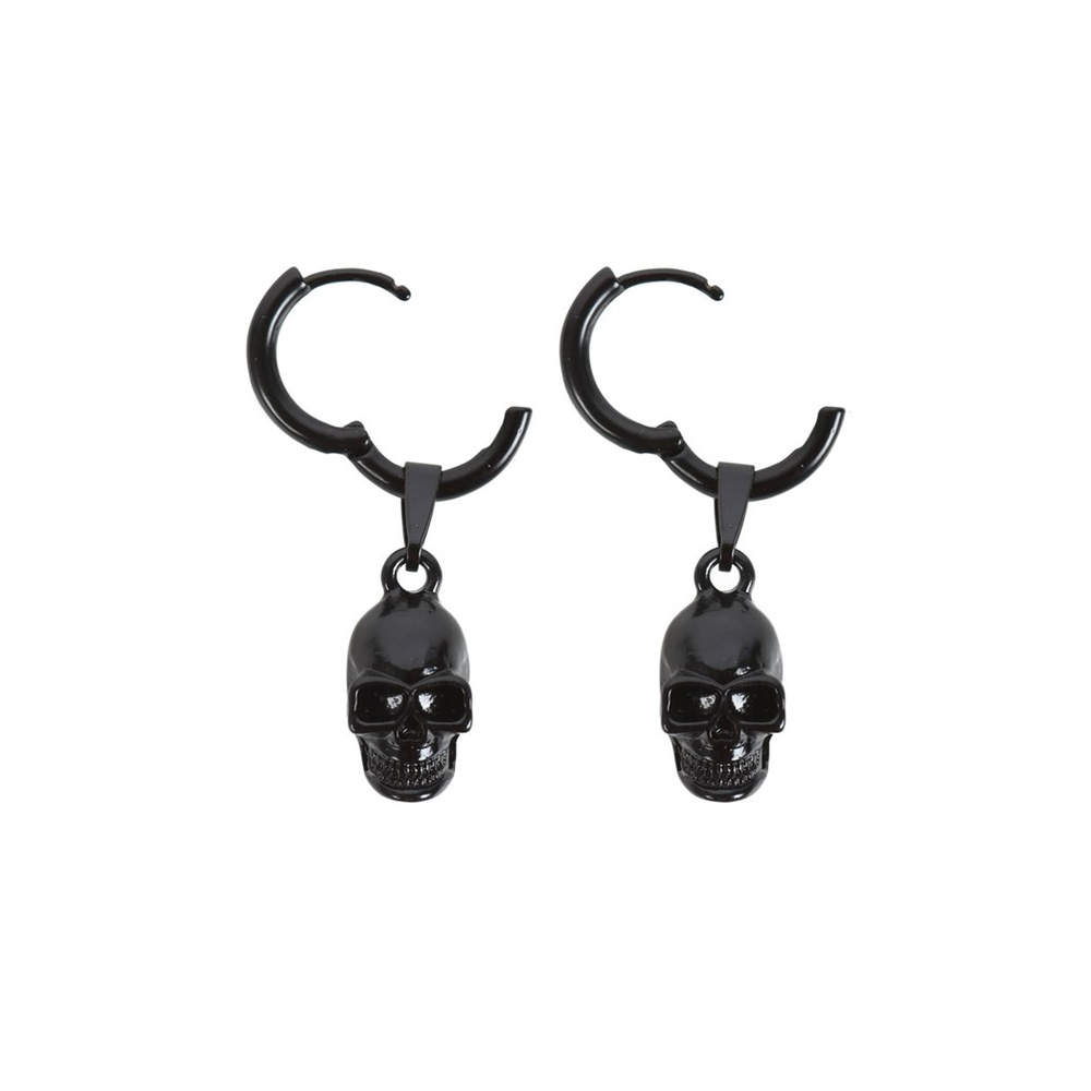 Black Stainless Steel Skull Earrings - ScentiMelti  Black Stainless Steel Skull Earrings