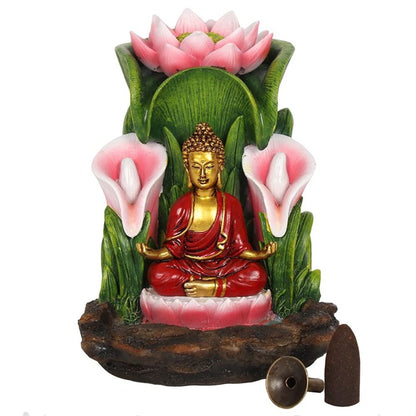 Colourful Buddha Backflow Incense Burner - ScentiMelti  Colourful Buddha Backflow Incense Burner