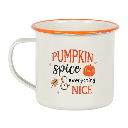 Pumpkin Spice Enamel Mug - ScentiMelti  Pumpkin Spice Enamel Mug