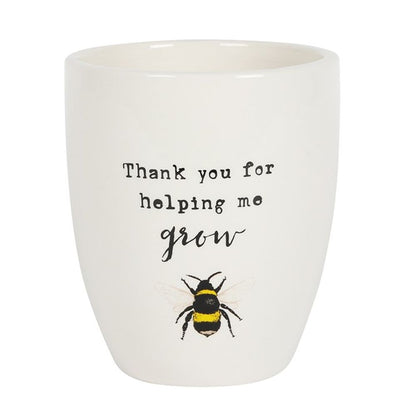 Thank You For Helping Me Grow Ceramic Plant Pot - ScentiMelti  Thank You For Helping Me Grow Ceramic Plant Pot