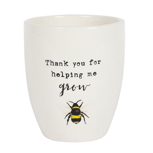 Thank You For Helping Me Grow Ceramic Plant Pot - ScentiMelti  Thank You For Helping Me Grow Ceramic Plant Pot