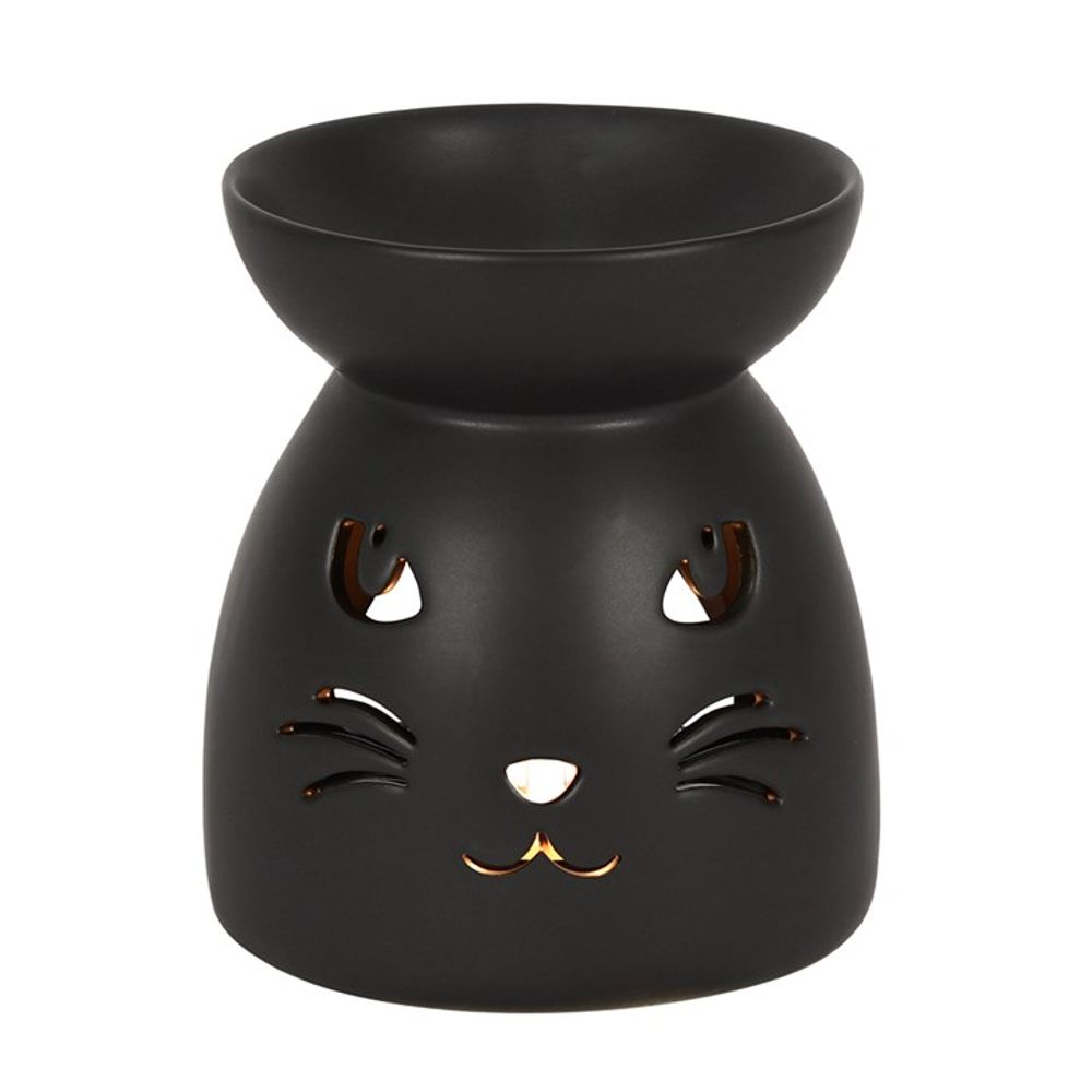 Black Cat Cut Out Oil Burner - ScentiMelti  Black Cat Cut Out Oil Burner