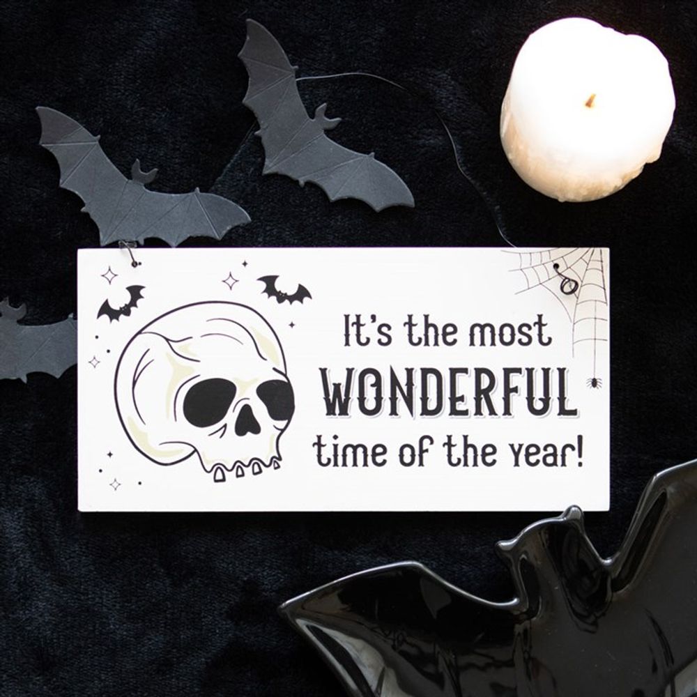 Most Wonderful Time of the Year Skull Hanging Sign - ScentiMelti  Most Wonderful Time of the Year Skull Hanging Sign