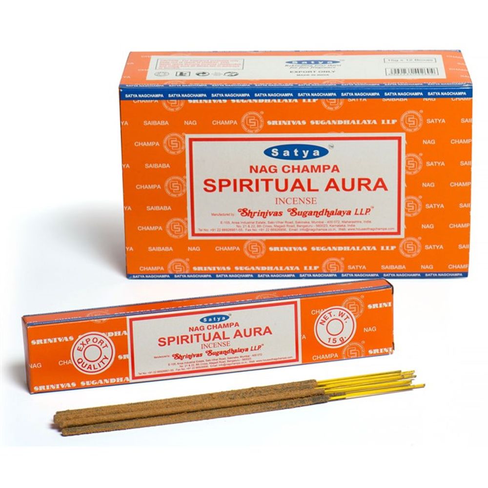 Set of 12 Packets of Spiritual Aura Incense Sticks by Satya - ScentiMelti  Set of 12 Packets of Spiritual Aura Incense Sticks by Satya