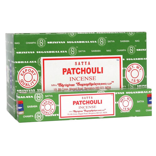 12 Packs of Patchouli Forest Incense Sticks by Satya - ScentiMelti  12 Packs of Patchouli Forest Incense Sticks by Satya