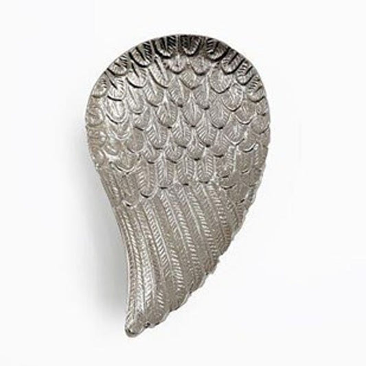 22cm Silver Aluminium Angel Wing Tray - ScentiMelti  22cm Silver Aluminium Angel Wing Tray