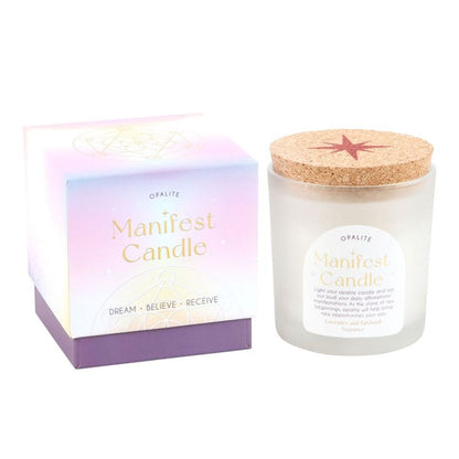 Opalite Lavender & Patchouli Manifestation Candle - ScentiMelti  Opalite Lavender & Patchouli Manifestation Candle