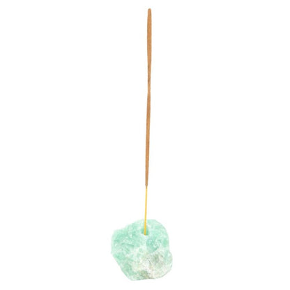 Green Fluorite Crystal Incense Stick Holder - ScentiMelti  Green Fluorite Crystal Incense Stick Holder