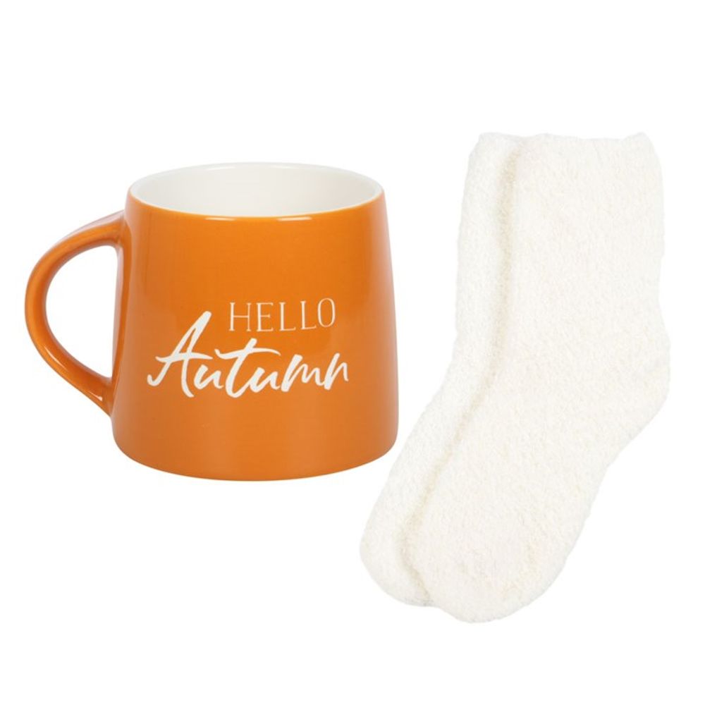 Hello Autumn Mug and Socks Set - ScentiMelti  Hello Autumn Mug and Socks Set