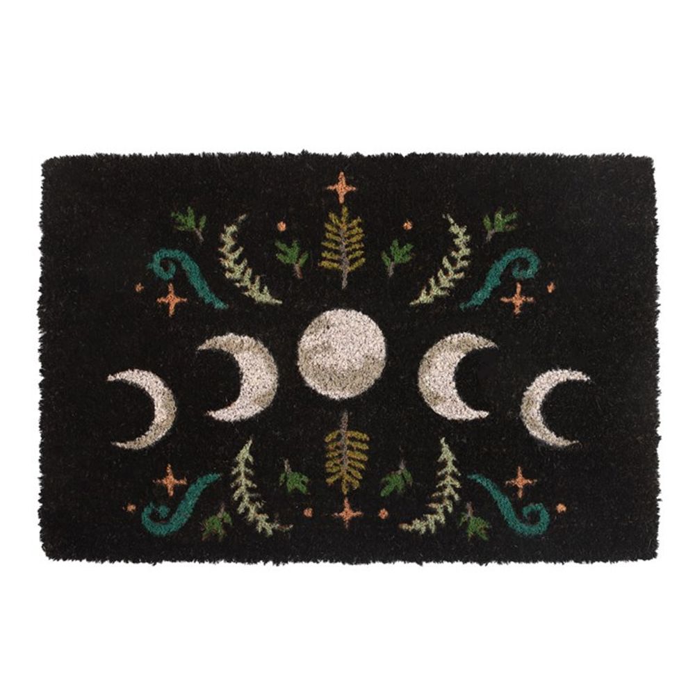 Black Dark Forest Moon Phase Doormat - ScentiMelti Home Fragrance, Beauty & Gifts UK