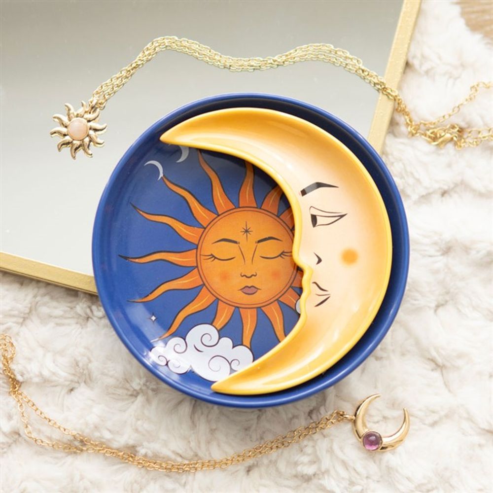 Sun and Moon Celestial Stacking Trinket Dish - ScentiMelti Home Fragrance, Beauty & Gifts UK