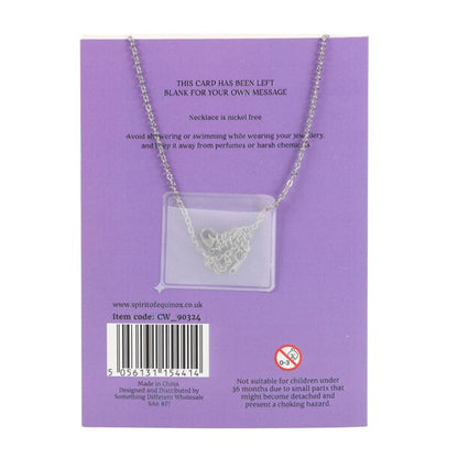 Amethyst Crystal Moon Necklace on Greeting Card - ScentiMelti Home Fragrance, Beauty & Gifts UK