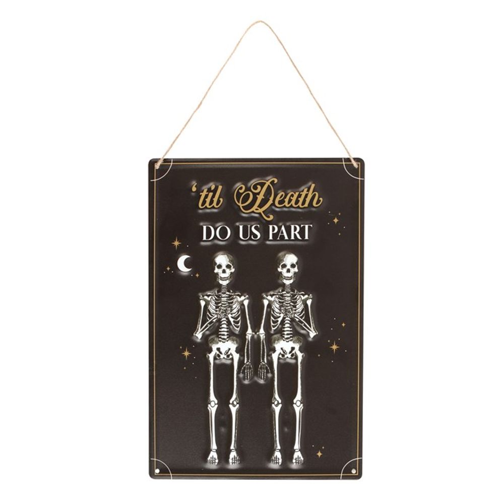 Til Death Do Us Part Hanging Metal Sign - ScentiMelti  Til Death Do Us Part Hanging Metal Sign