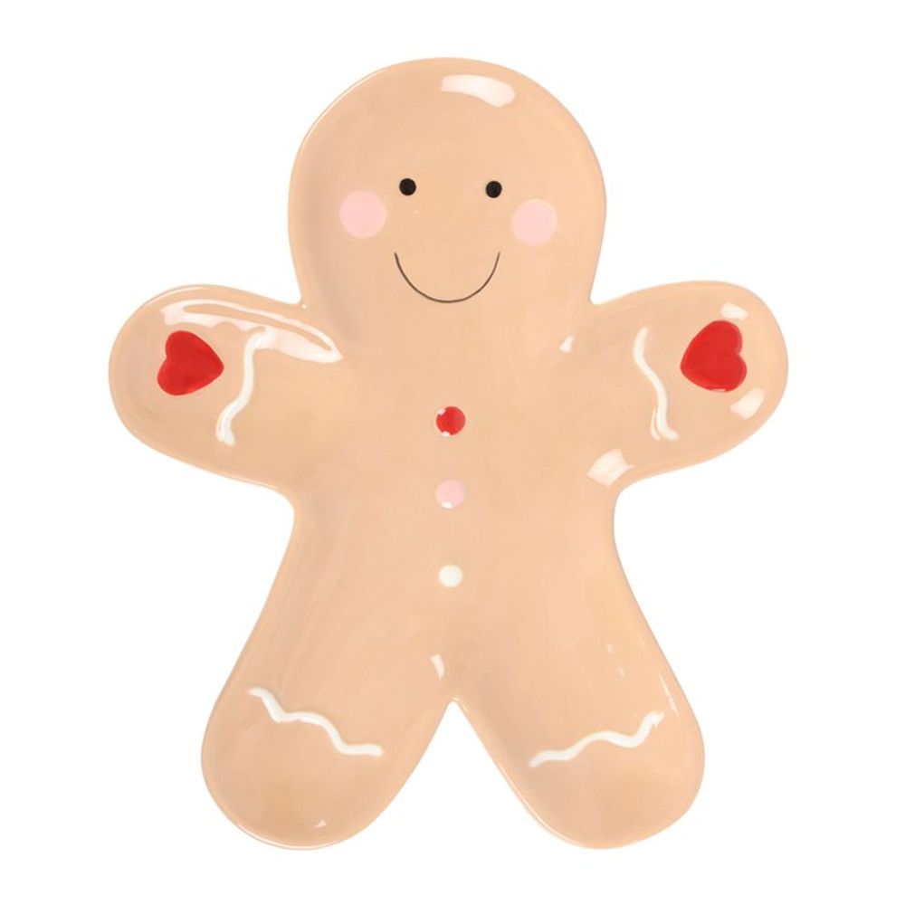 Gingerbread Man Ceramic Serving Plate - ScentiMelti Home Fragrance, Beauty & Gifts UK