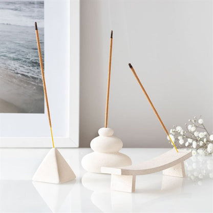 Cream Speckle Balancing Stones Incense Stick Holder - ScentiMelti  Cream Speckle Balancing Stones Incense Stick Holder