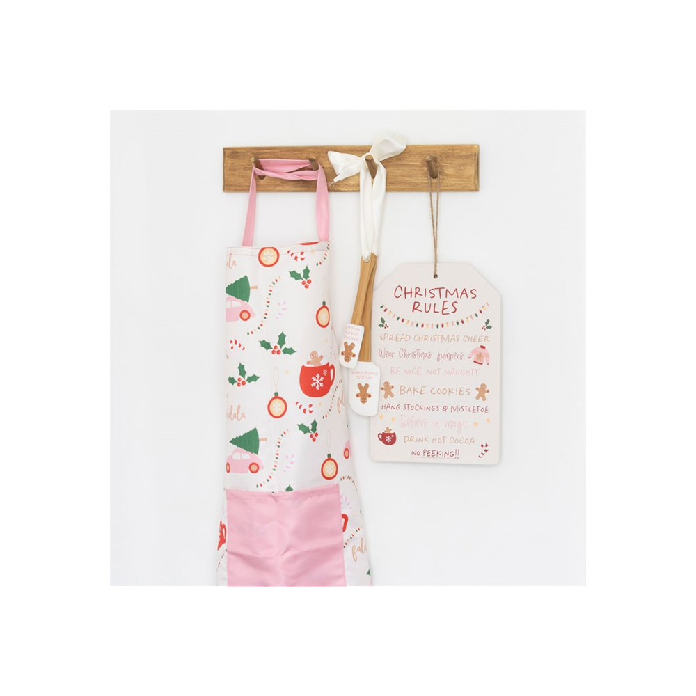 Sugarplum Fun Christmas Print Apron - ScentiMelti  Sugarplum Fun Christmas Print Apron