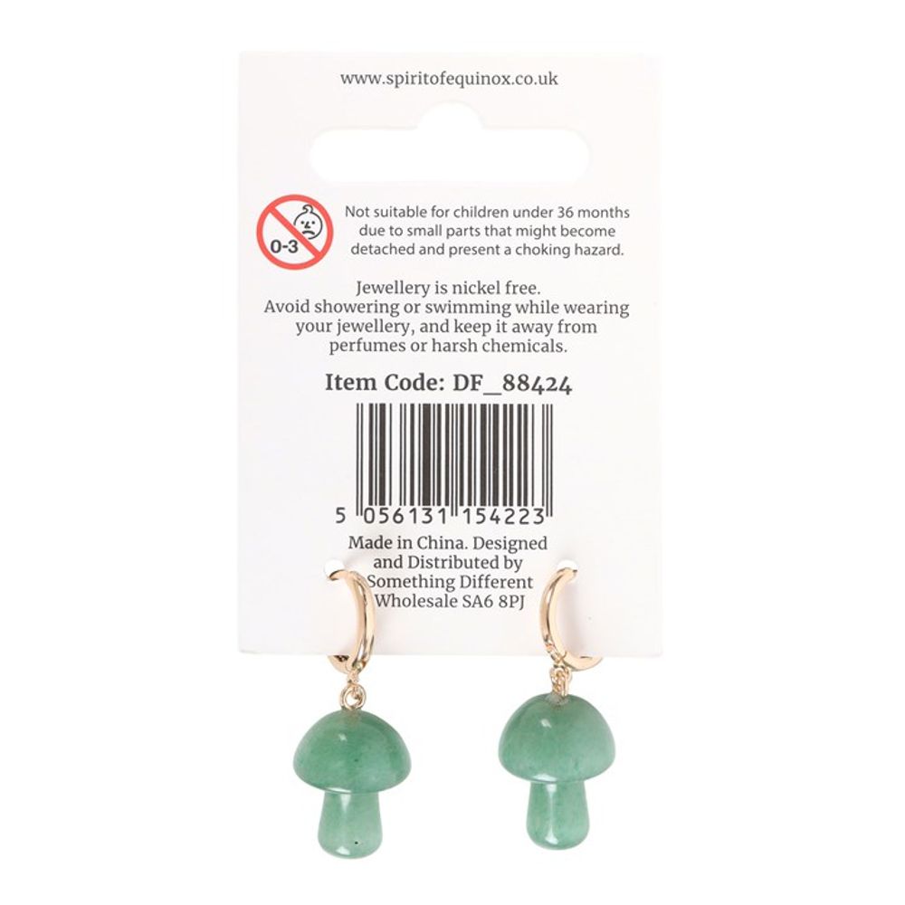 Aventurine Crystal Mushroom Earrings - ScentiMelti  Aventurine Crystal Mushroom Earrings