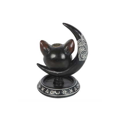 Black Cat Moon Backflow Incense Burner - ScentiMelti Home Fragrance, Beauty & Gifts UK