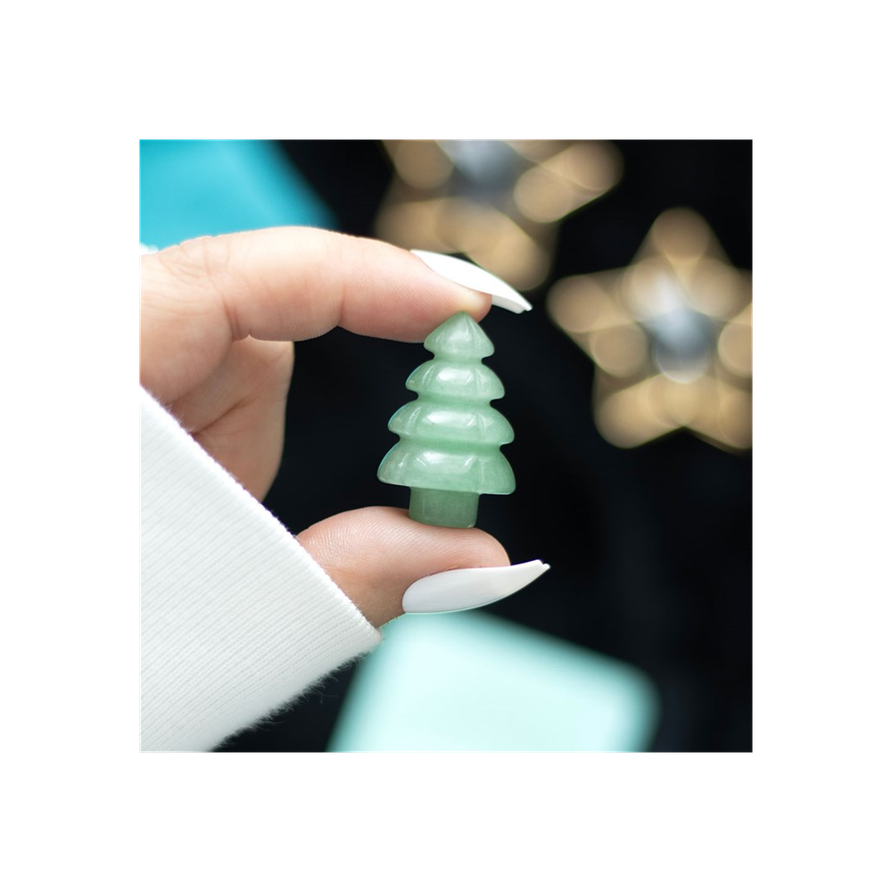 Green Aventurine Crystal Christmas Tree in a Bag - ScentiMelti  Green Aventurine Crystal Christmas Tree in a Bag