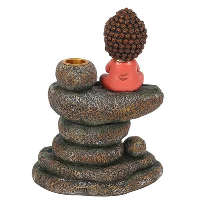 Red Buddha and Rock Pond Backflow Incense Burner - ScentiMelti  Red Buddha and Rock Pond Backflow Incense Burner