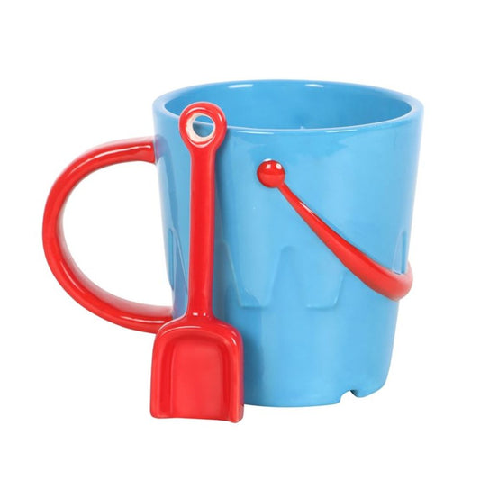 Bucket Shaped Ceramic Mug with Spade Spoon - ScentiMelti  Bucket Shaped Ceramic Mug with Spade Spoon