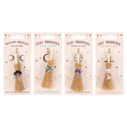 Pack of 12 Lucky Crystal Broomstick Car Charms - ScentiMelti  Pack of 12 Lucky Crystal Broomstick Car Charms