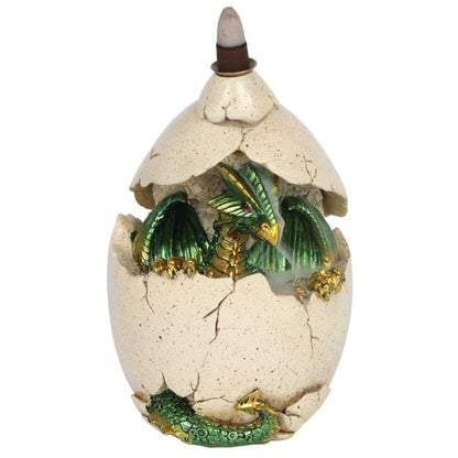 Green Dragon in Egg Backflow Incense Burner - ScentiMelti  Green Dragon in Egg Backflow Incense Burner