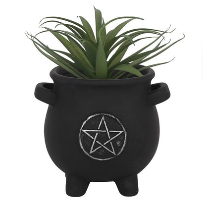 Pentagram Cauldron Plant Pot - ScentiMelti  Pentagram Cauldron Plant Pot