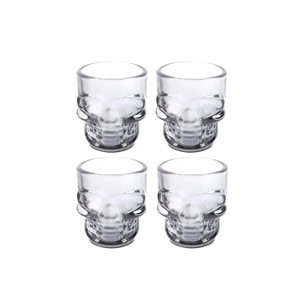 Set of 4 Skull Shot Glasses - ScentiMelti Home Fragrance, Beauty & Gifts UK