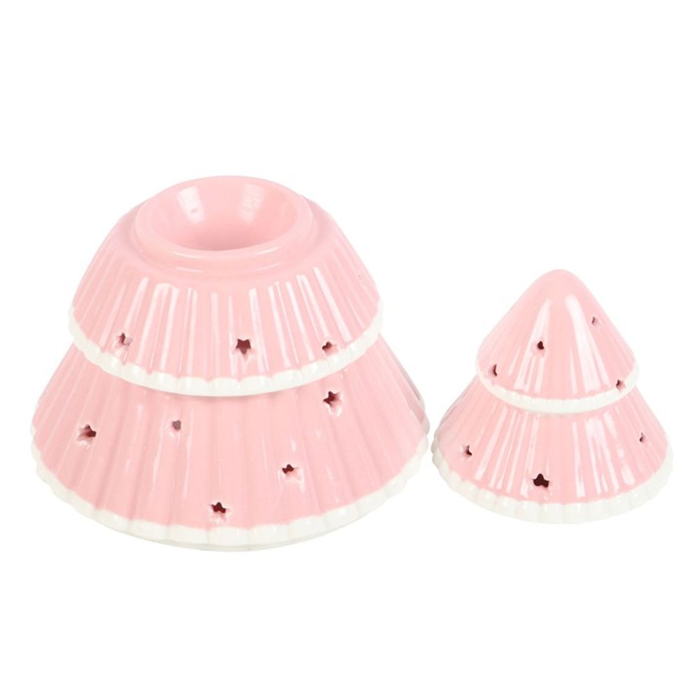 Pink Christmas Tree Oil Burner - ScentiMelti  Pink Christmas Tree Oil Burner