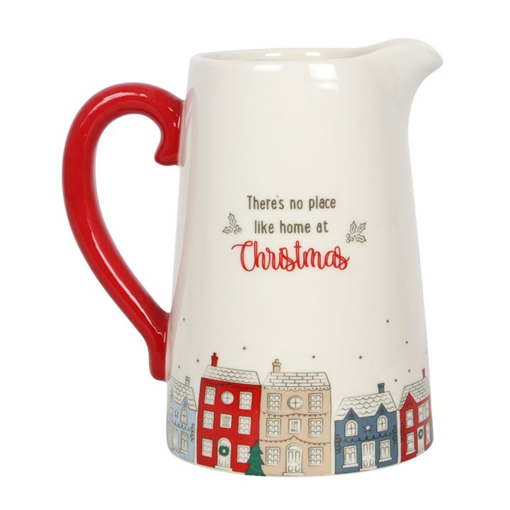 17cm Christmas Village Ceramic Flower Jug - ScentiMelti  17cm Christmas Village Ceramic Flower Jug