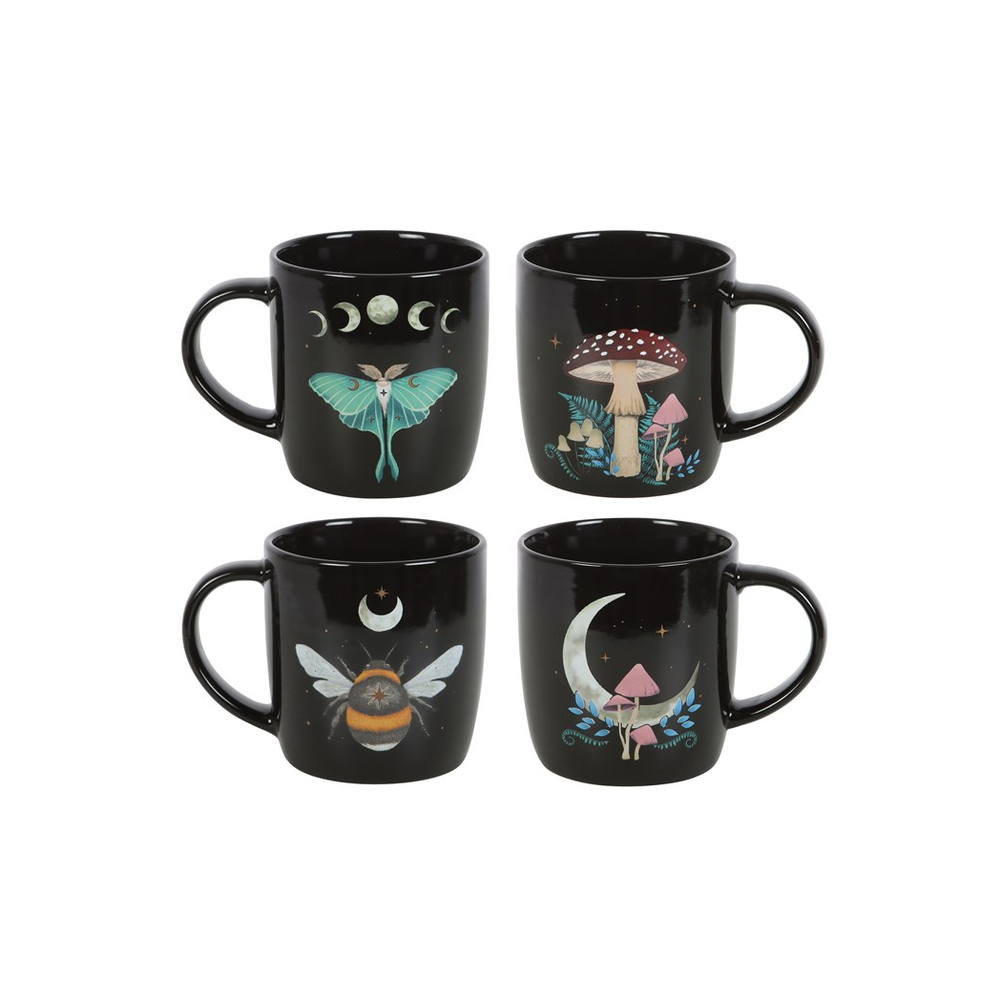 Set of 4 Dark Forest Mugs - ScentiMelti Home Fragrance, Beauty & Gifts UK