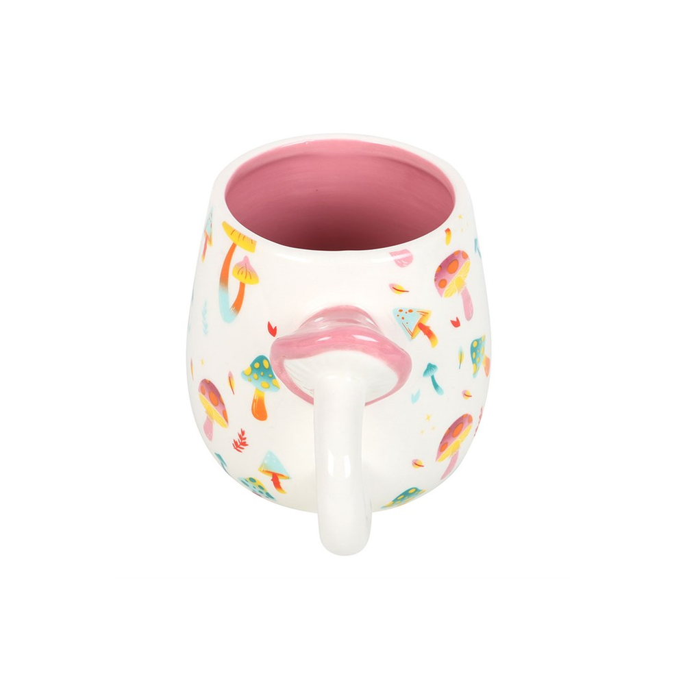 Funky Fungi Print Mug with Mushroom Handle - ScentiMelti Home Fragrance, Beauty & Gifts UK