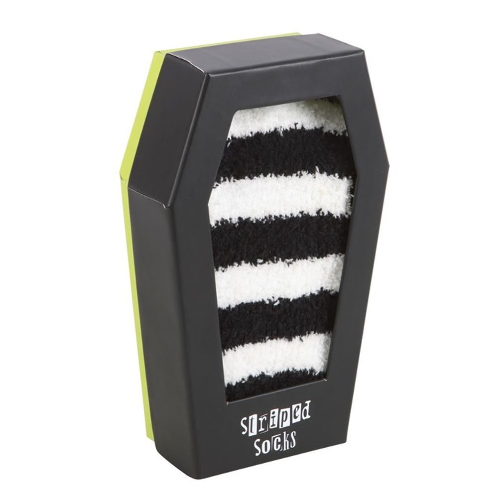 Striped Socks in Coffin Gift Box - ScentiMelti Home Fragrance, Beauty & Gifts UK