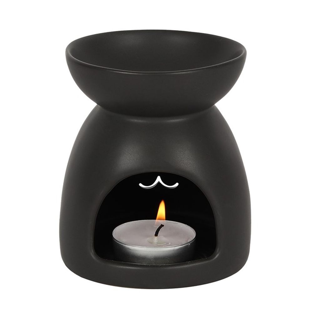 Black Cat Cut Out Oil Burner - ScentiMelti  Black Cat Cut Out Oil Burner