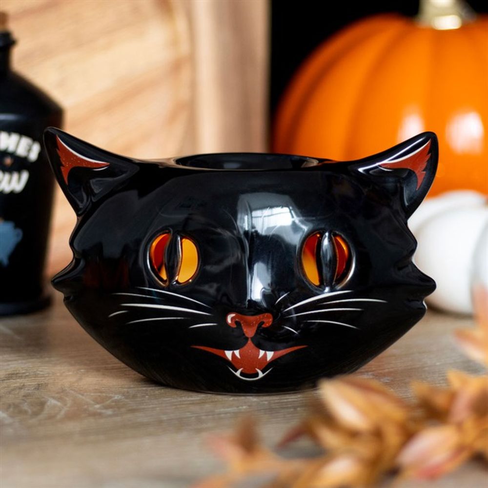 Spooky Black Cat Oil Burner - ScentiMelti  Spooky Black Cat Oil Burner