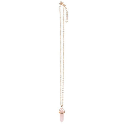 Rose Quartz Crystal Necklace Card - ScentiMelti  Rose Quartz Crystal Necklace Card