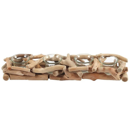 4pc Driftwood Candle Holder - ScentiMelti  4pc Driftwood Candle Holder