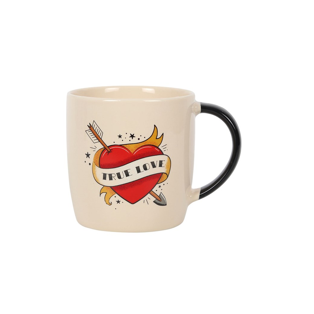 True Love Tattoo Heart Mug - ScentiMelti Home Fragrance, Beauty & Gifts UK