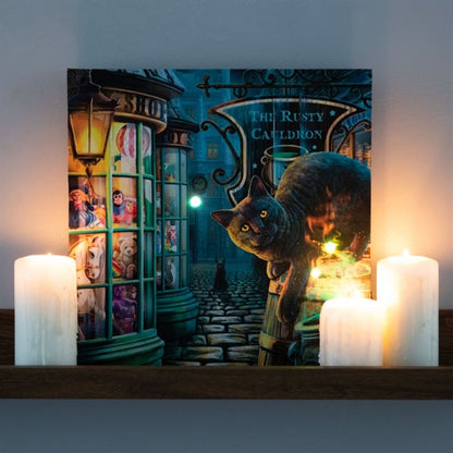 The Rusty Cauldron Light Up Canvas Plaque by Lisa Parker - ScentiMelti  The Rusty Cauldron Light Up Canvas Plaque by Lisa Parker