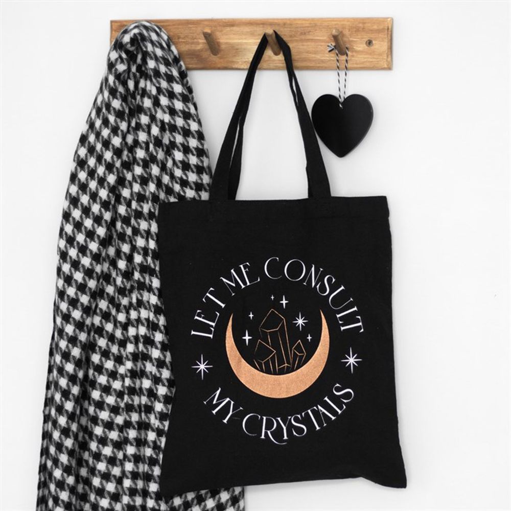 Let Me Consult My Crystals Polycotton Tote Bag - ScentiMelti  Let Me Consult My Crystals Polycotton Tote Bag