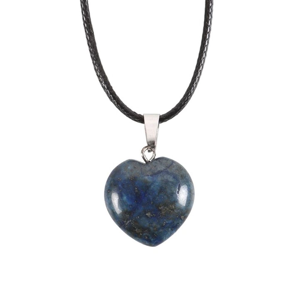 Lapis Lazuli Healing Crystal Heart Necklace - ScentiMelti  Lapis Lazuli Healing Crystal Heart Necklace