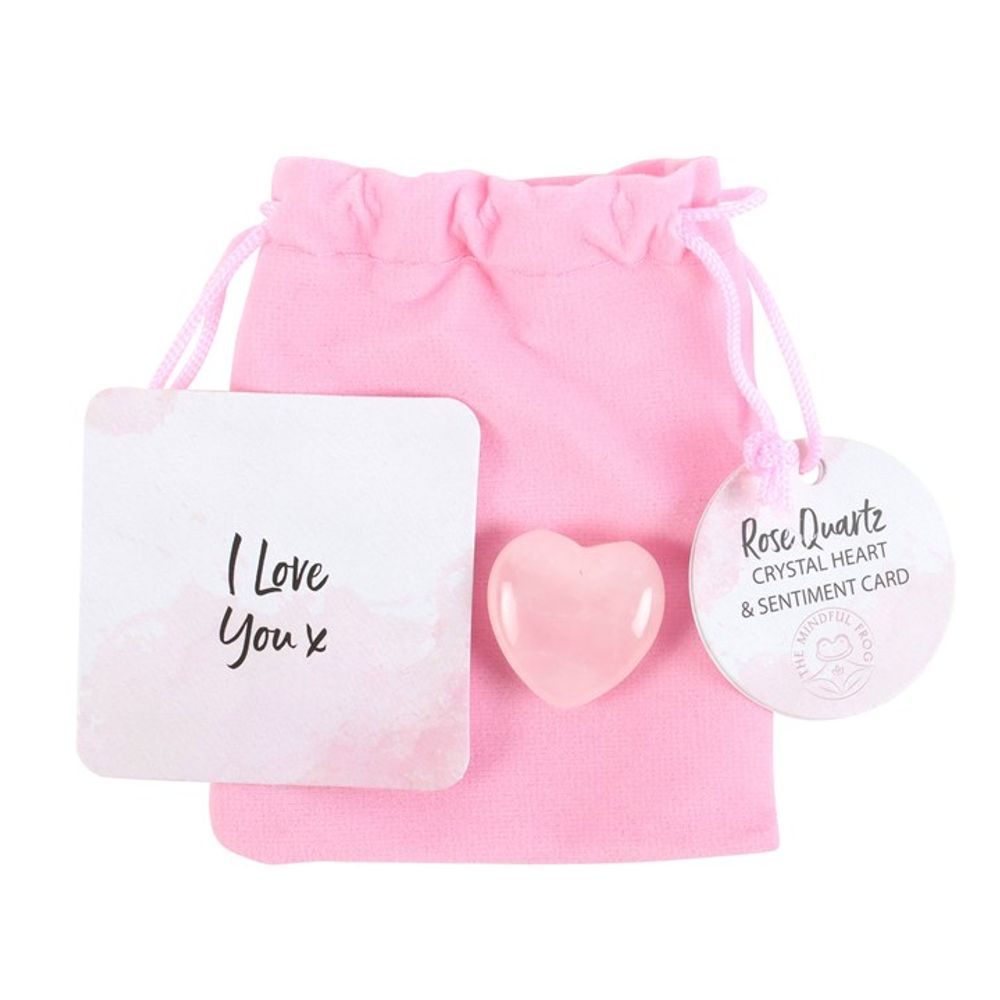 I Love You Rose Quartz Crystal Heart in a Bag - ScentiMelti  I Love You Rose Quartz Crystal Heart in a Bag