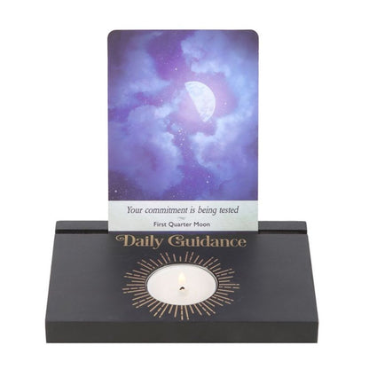 Black Daily Guidance Tarot Card Stand Tealight Holder - ScentiMelti  Black Daily Guidance Tarot Card Stand Tealight Holder